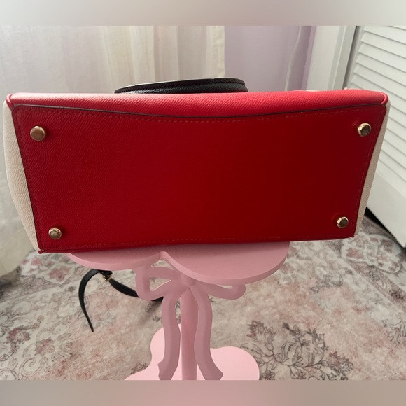 Coach Surrey Carryall Bag Purse in Red color block discontinued color - Picture 4 of 6